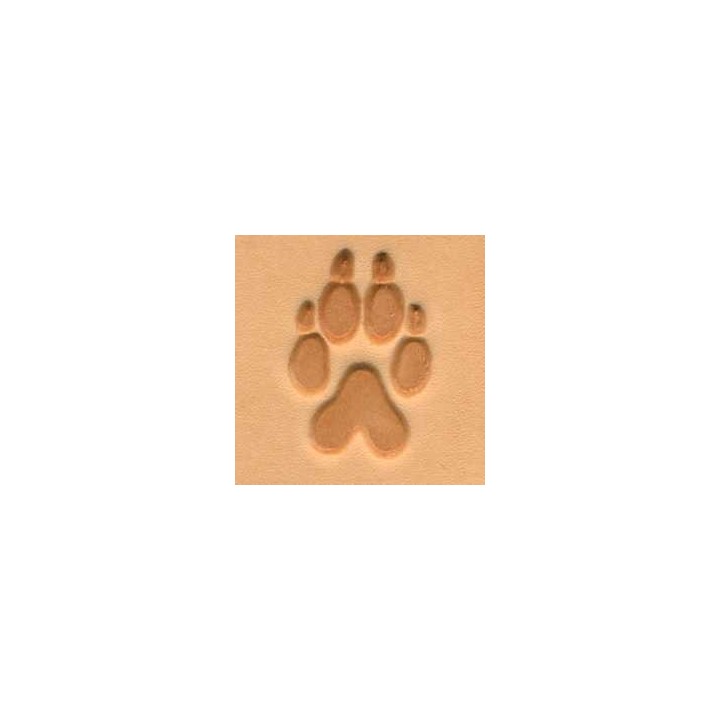 Matoir 3D cuir empreinte patte de loup