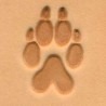 Matoir 3D cuir empreinte patte de loup