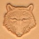 Matoir cuir 3D tête de loup
