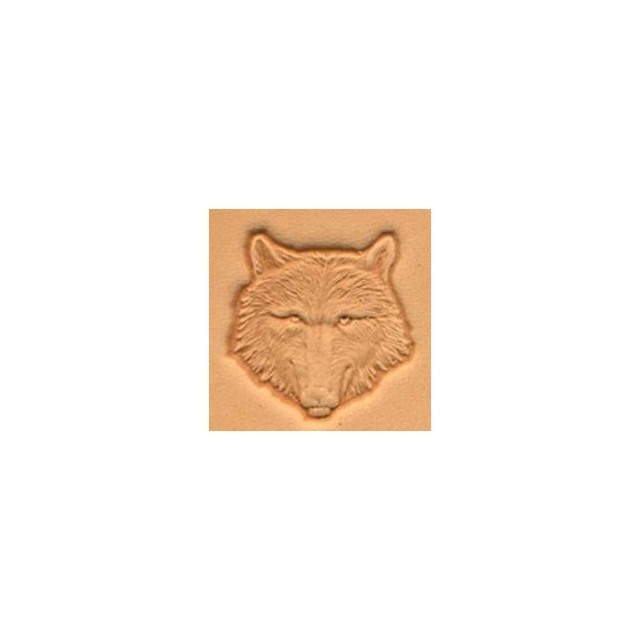 Matoir cuir 3D tête de loup