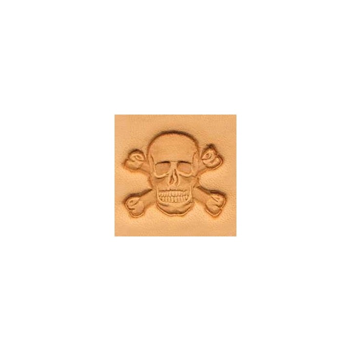 Matoir cuir 3D tête de mort 