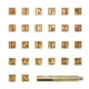 Matoirs cuir lettres alphabet 9 mm