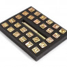 Matoirs cuir lettres alphabet 9 mm