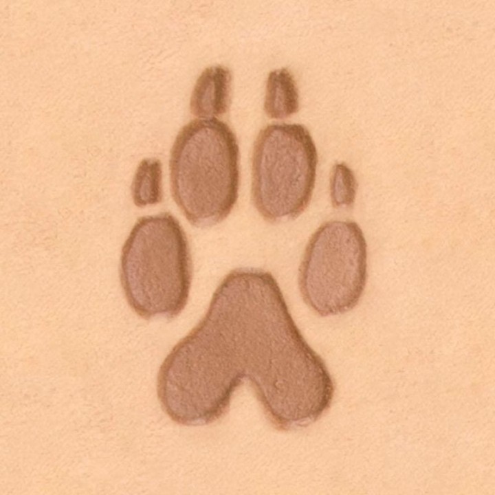 Matoir 3D cuir empreinte patte de loup