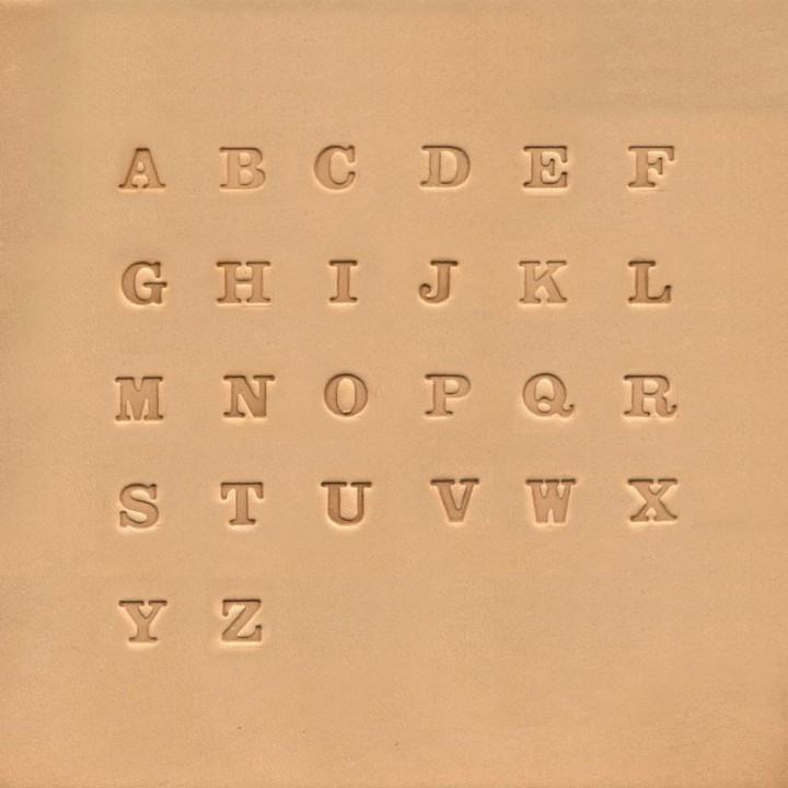 Matoirs cuir lettres alphabet 6 mm