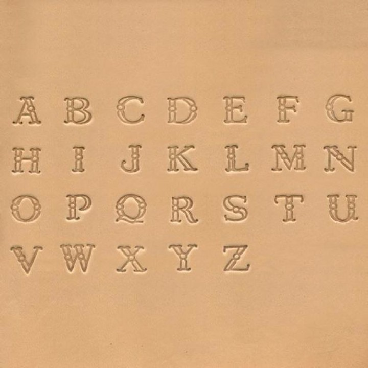 Matoirs cuir lettres alphabet 9 mm