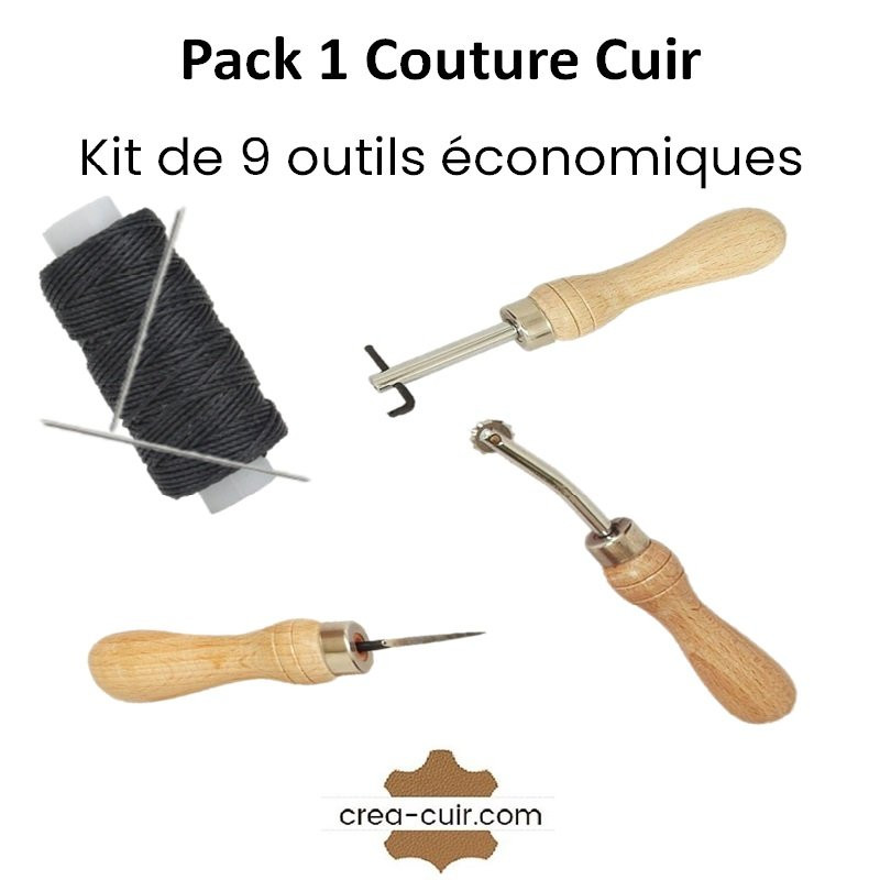 Kit d'outillage débutant travail du cuir et outils de couture du cuir