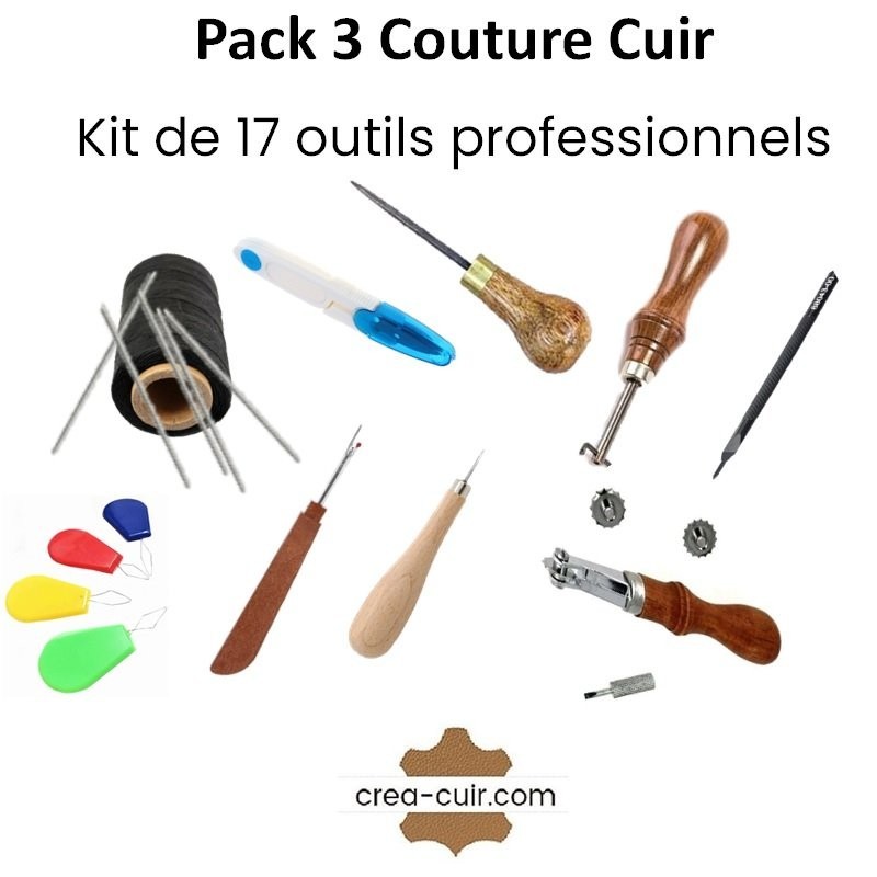 Wisfor Kit Outils Couture Cuir: 55PCS Outil Maroquinerie Professionnel  Outillage Matériel pour Travail du Cuir Coudre Le Cuir avec Accessoires  Aiguille Fil Ciré : : Cuisine et Maison
