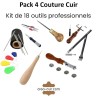 Pack 4 couture cuir
