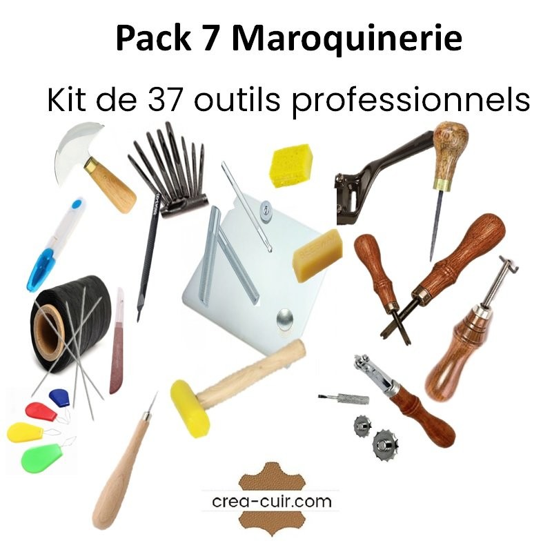 Kit d'outils pour démarrer avec le travail du cuir en maroquinerie