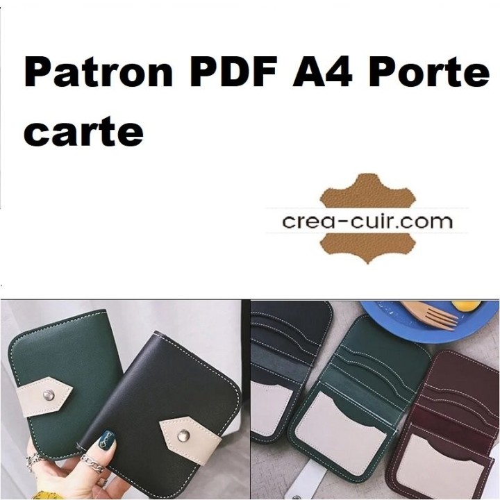 Patron Porte carte cuir