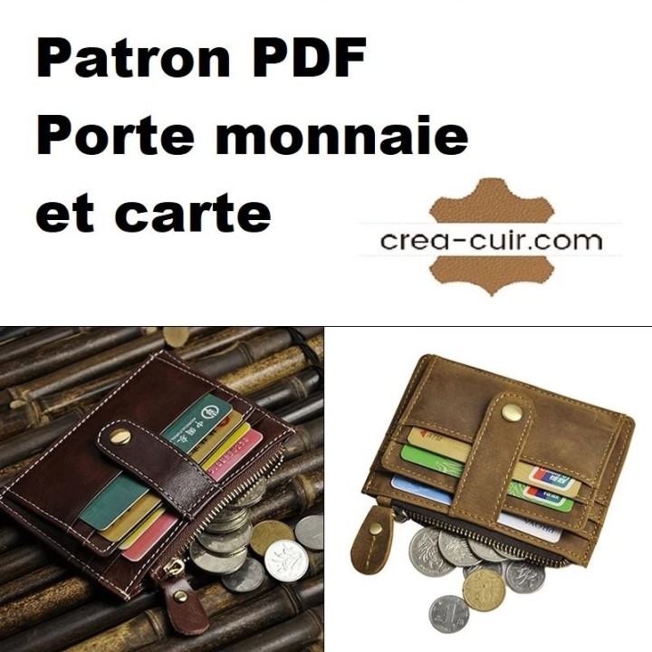 Patron PDF porte monnaie - porte carte