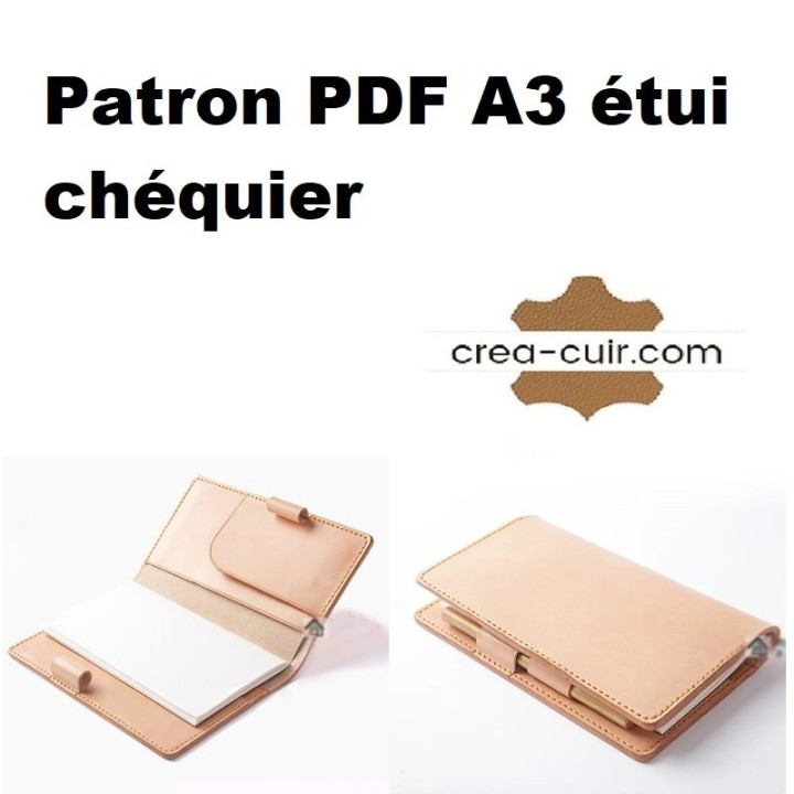 Patron PDF A3 étui chéquier