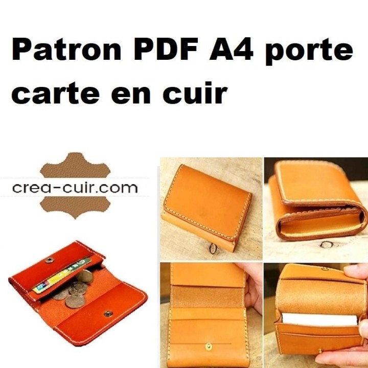 Patron porte carte de visite en cuir