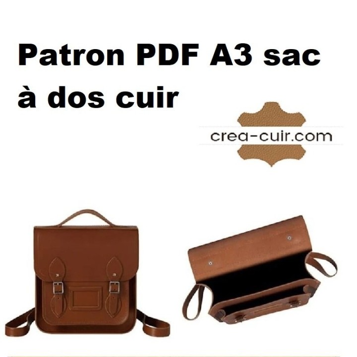 Patron PDF A3 sac à dos