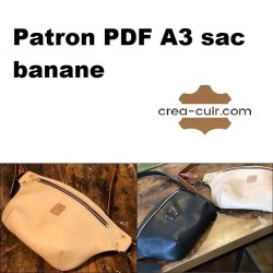 Patron PDF A3 sac banane cuir