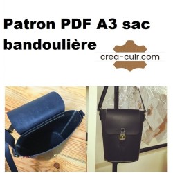 Patron PDF A3 sac bandoulière cuir