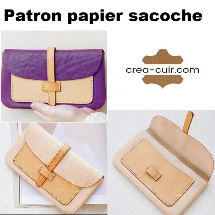 Patron papier sacoche cuir