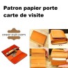 Patron papier porte carte de visite