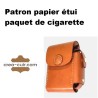 Patron papier étui paquet de cigarette