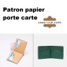 Patron papier porte carte
