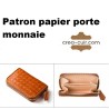 Patron papier porte monnaie