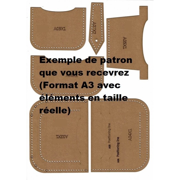 Patron PDF A3 étui chéquier