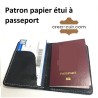 Patron papier étui passeport