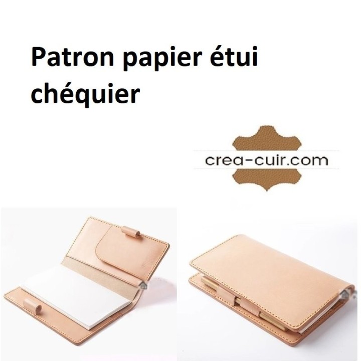 patron etui cheque en cuir
