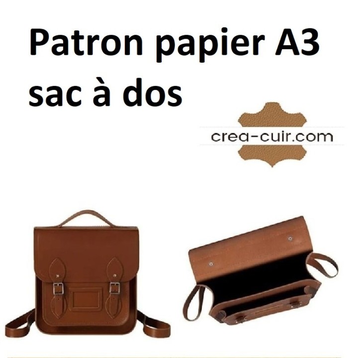 Patron A3 sac à dos cuir