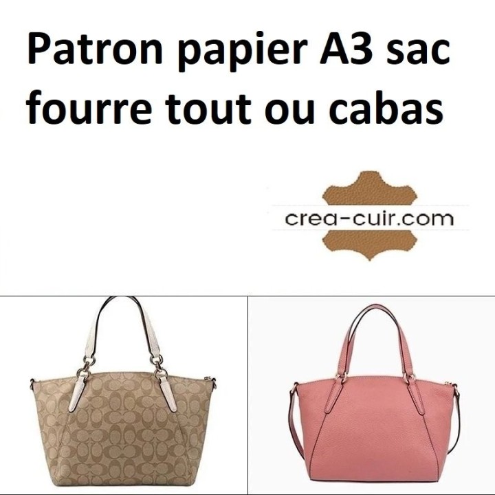 Patron  sac cabas ou fourre tout