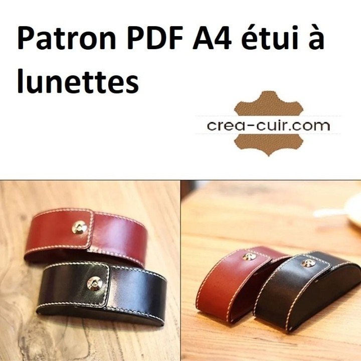 Patron PDF A4 étui à lunettes