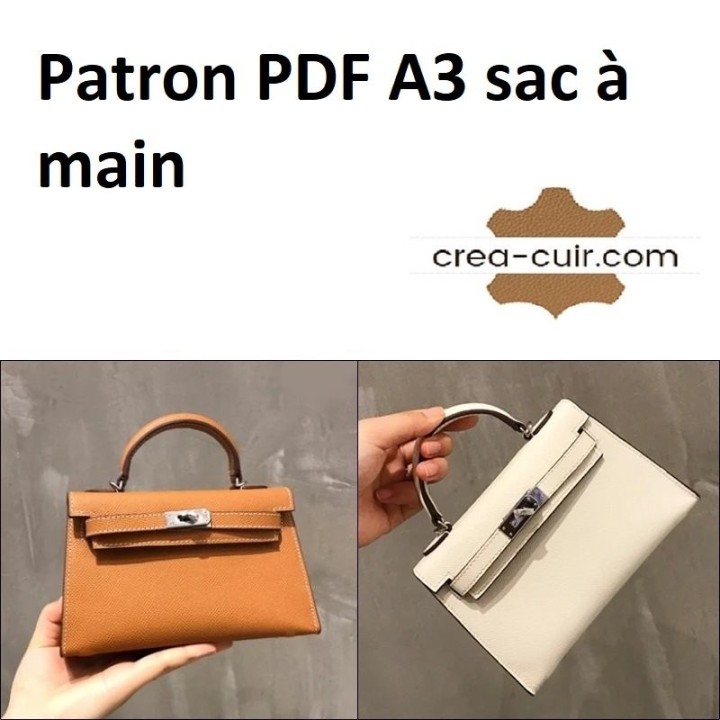 Patron PDF A3 sac à main