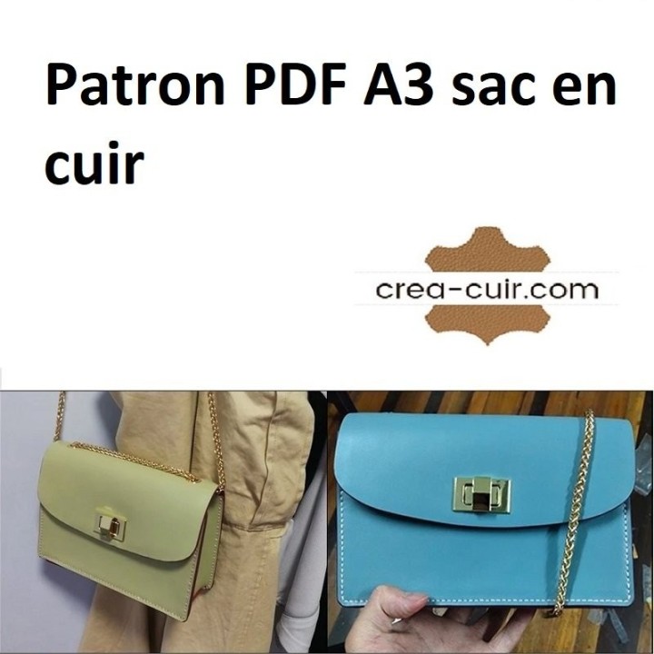Patron PDF A3 sac en cuir