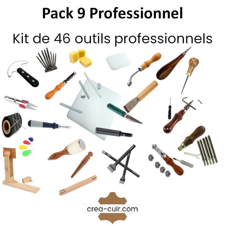 Kit outillage professionnel pour la maroquinerie