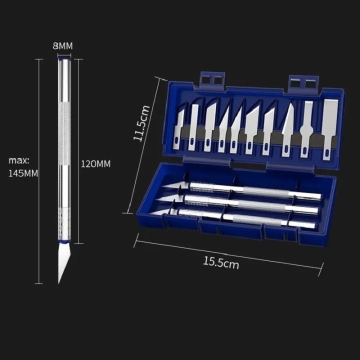 Coffret de 3 cutters scalpel