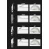 Coffret de 3 cutters scalpel