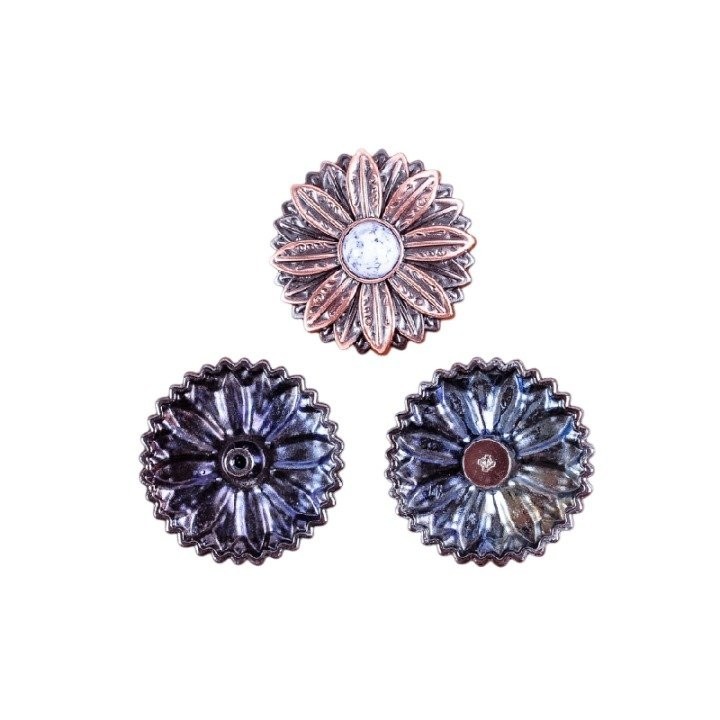 Concho floral maroquinerie