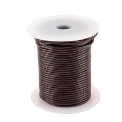 Lacet cuir rond 2 mm brun