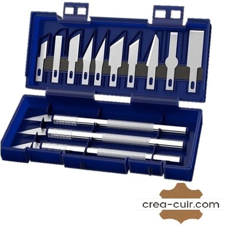 Coffret de 3 cutters scalpel