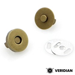 Fermoir magnétique 14 mm laiton antique