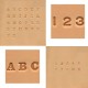 Matoirs cuir lettres chiffres 6 mm