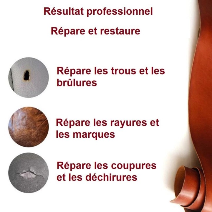 Crème réparatrice cuir