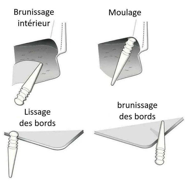 Lissoir en bois d'ébène