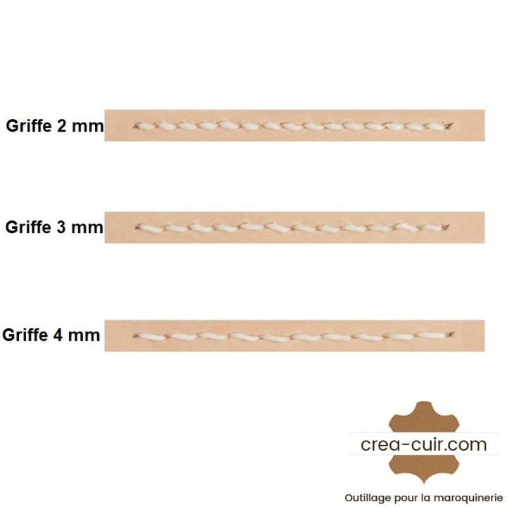 Griffe couture 2 points - Lot de 3 tailles