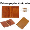 Patron papier étui carte