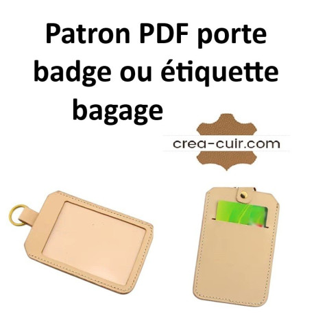 Patron porte badge ou étiquette bagage