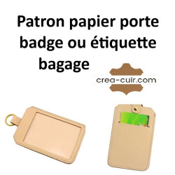 Patron porte badge ou étiquette bagage