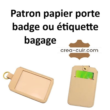 Patron porte badge ou étiquette bagage