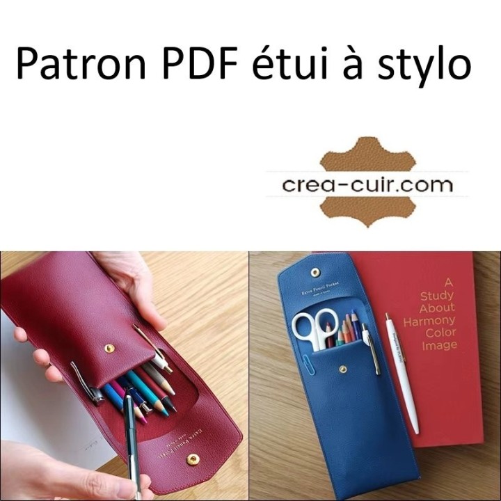 Patron étui à stylo en cuir